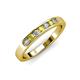 3 - Kathiryn 2.70 mm Yellow Diamond and White Lab Grown Diamond 7 Stone Wedding Band 