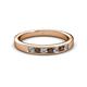 2 - Kathiryn 2.70 mm Smoky Quartz and Lab Grown Diamond 7 Stone Wedding Band 