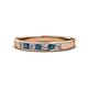 1 - Kathiryn 2.70 mm Blue Diamond and White Lab Grown Diamond 7 Stone Wedding Band 