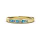 1 - Kathiryn 2.70 mm London Blue Topaz and Lab Grown Diamond 7 Stone Wedding Band 