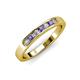 3 - Kathiryn 2.70 mm Iolite and Lab Grown Diamond 7 Stone Wedding Band 