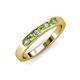 3 - Kathiryn 2.70 mm Peridot and Lab Grown Diamond 7 Stone Wedding Band 