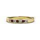 1 - Kathiryn 2.70 mm Red Garnet and Lab Grown Diamond 7 Stone Wedding Band 