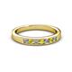 2 - Kathiryn 2.70 mm Yellow Diamond and White Lab Grown Diamond 7 Stone Wedding Band 