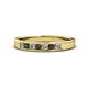 1 - Kathiryn 2.70 mm Smoky Quartz and Lab Grown Diamond 7 Stone Wedding Band 