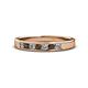 1 - Kathiryn 2.70 mm Smoky Quartz and Lab Grown Diamond 7 Stone Wedding Band 