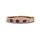 1 - Kathiryn 3.00 mm Ruby and Lab Grown Diamond 7 Stone Wedding Band 