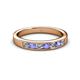 2 - Kathiryn 3.00 mm Tanzanite and Lab Grown Diamond 7 Stone Wedding Band 