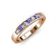 3 - Kathiryn 3.00 mm Tanzanite and Lab Grown Diamond 7 Stone Wedding Band 