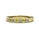 1 - Kathiryn 3.00 mm Yellow Diamond and White Lab Grown Diamond 7 Stone Wedding Band 