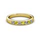 2 - Kathiryn 3.00 mm Yellow Diamond and White Lab Grown Diamond 7 Stone Wedding Band 