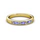2 - Kathiryn 3.00 mm Tanzanite and Lab Grown Diamond 7 Stone Wedding Band 