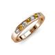 3 - Kathiryn 3.00 mm Citrine and Lab Grown Diamond 7 Stone Wedding Band 