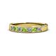 1 - Kathiryn 3.00 mm Peridot and Lab Grown Diamond 7 Stone Wedding Band 
