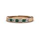 1 - Kathiryn 3.00 mm Emerald and Lab Grown Diamond 7 Stone Wedding Band 