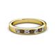 2 - Kathiryn 3.00 mm Smoky Quartz and Lab Grown Diamond 7 Stone Wedding Band 