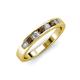 3 - Kathiryn 3.00 mm Smoky Quartz and Lab Grown Diamond 7 Stone Wedding Band 
