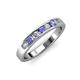 3 - Kathiryn 3.00 mm Tanzanite and Lab Grown Diamond 7 Stone Wedding Band 