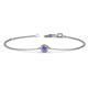 1 - Alys (3.8mm) Round Tanzanite Solitaire Station Minimalist Bracelet 