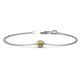 1 - Alys (3.8mm) Round Citrine Solitaire Station Minimalist Bracelet 