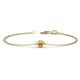 1 - Alys (3.8mm) Round Citrine Solitaire Station Minimalist Bracelet 