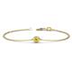 1 - Alys (3.8mm) Round Yellow Sapphire Solitaire Station Minimalist Bracelet 
