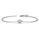 1 - Alys (3.8mm) Round White Sapphire Solitaire Station Minimalist Bracelet 