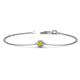 1 - Alys (3.8mm) Round Yellow Diamond Solitaire Station Minimalist Bracelet 