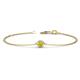 1 - Alys (3.8mm) Round Yellow Diamond Solitaire Station Minimalist Bracelet 