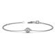1 - Alys (3.8mm) Round Lab Grown Diamond Solitaire Station Minimalist Bracelet 