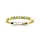 2 - Vivian 2.10 mm Peridot and Lab Grown Diamond Wedding Band 