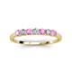 3 - Vivian 3.00 mm Pink Sapphire and Lab Grown Diamond 7 Stone Wedding Band 