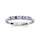 3 - Vivian 3.00 mm Tanzanite and Lab Grown Diamond 7 Stone Wedding Band 