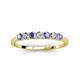 3 - Vivian 3.00 mm Tanzanite and Lab Grown Diamond 7 Stone Wedding Band 