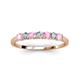 3 - Vivian 3.00 mm Pink Tourmaline and Lab Grown Diamond 7 Stone Wedding Band 