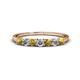 1 - Vivian 3.00 mm Citrine and Lab Grown Diamond 7 Stone Wedding Band 