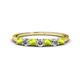 1 - Vivian 3.00 mm Peridot and Lab Grown Diamond 7 Stone Wedding Band 
