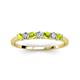 3 - Vivian 3.00 mm Peridot and Lab Grown Diamond 7 Stone Wedding Band 