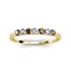 3 - Vivian 3.00 mm Smoky Quartz and Lab Grown Diamond 7 Stone Wedding Band 