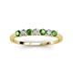 3 - Vivian 3.00 mm Green Garnet and Lab Grown Diamond 7 Stone Wedding Band 