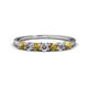 1 - Vivian 3.00 mm Citrine and Lab Grown Diamond 7 Stone Wedding Band 