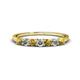 1 - Vivian 3.00 mm Citrine and Lab Grown Diamond 7 Stone Wedding Band 