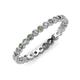 4 - Arria 2.00 mm Diamond and Lab Created Alexandrite Eternity Band 