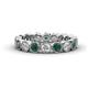 1 - Arria 3.00 mm Diamond and Lab Created Alexandrite Eternity Band 
