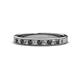 1 - Janice 2.00 mm Black and White Lab Grown Diamond 13 Stone Wedding Band 