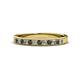 1 - Janice 2.00 mm Black and White Lab Grown Diamond 13 Stone Wedding Band 
