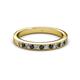 2 - Janice 2.00 mm Black and White Lab Grown Diamond 13 Stone Wedding Band 