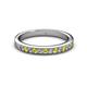 2 - Janice 2.00 mm Yellow and White Lab Grown Diamond 13 Stone Wedding Band 