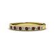 1 - Janice 2.00 mm Red Garnet and Lab Grown Diamond 13 Stone Wedding Band 