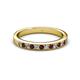 2 - Janice 2.00 mm Red Garnet and Lab Grown Diamond 13 Stone Wedding Band 